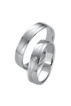 Wedding rings in 8ct Whitegold with Diamond Breuning