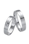 Wedding rings in 8ct Whitegold with Diamond Breuning