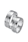 Wedding rings in 8ct Whitegold with Diamonds Breuning