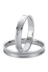 Wedding rings in 8ct Whitegold with Diamond Breuning