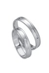 Wedding rings in 8ct Whitegold with Diamond Breuning