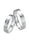 Wedding rings in 8ct Whitegold with Diamonds Breuning