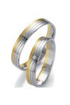 Wedding rings in 8ct Gold and Whitegold with Diamond Breuning