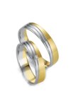 Wedding rings in 8ct Gold and Whitegold with Diamond Breuning