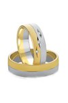 Wedding rings in 8ct Gold and Whitegold with Diamond Breuning