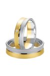 Wedding rings in 8ct Gold and Whitegold with Diamond Breuning