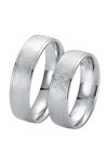 Wedding rings in 8ct Whitegold with Diamond Breuning