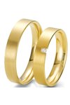 Wedding rings in 8ct Gold with Diamond Breuning