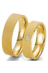 Wedding rings in 8ct Gold with Diamond Breuning