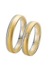 Wedding rings in 8ct Gold and Whitegold with Diamonds Breuning