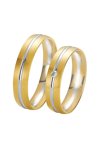 Wedding rings in 8ct Gold and Whitegold with Diamond Breuning