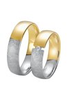 Wedding rings in 8ct Gold and Whitegold with Diamond Breuning