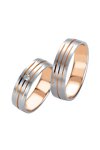 Wedding rings 14ct Pink Gold and Whitegold with Diamond Breuning