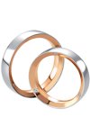 Wedding rings 14ct Pink Gold and Whitegold with Diamond Breuning