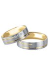 Wedding rings in 14ct Gold and Whitegold with Diamonds Breuning