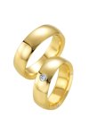 Wedding rings in14ct Gold with Diamonds Breuning