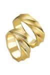 Wedding rings in 14ct Gold with Diamonds Breuning