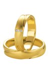 Wedding rings in14ct Gold with Diamonds Breuning