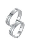 Wedding rings in 14ct Whitegold with Diamonds Breuning