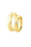 Wedding rings in 8ct Gold with Diamond Breuning