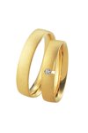 Wedding rings in 8ct Gold with Diamond Breuning