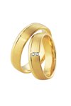 Wedding rings in 8ct Gold with Diamond Breuning