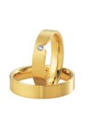 Wedding rings in 8ct Gold with Diamond Breuning