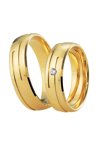 Wedding rings in 8ct Gold with Diamond Breuning