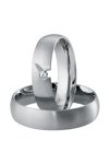 Wedding rings in 8ct Whitegold with Diamond Breuning