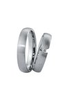 Wedding rings in 8ct Whitegold with Diamond Breuning