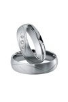 Wedding rings in 8ct Whitegold with Diamonds Breuning