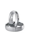 Wedding rings in 8ct Whitegold with Diamonds Breuning