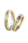 Wedding rings in 8ct Gold and Whitegold with Diamond Breuning