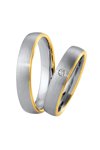 Wedding rings in 8ct Gold and Whitegold with Diamond Breuning