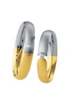 Wedding rings in 8ct Gold and Whitegold with Diamond Breuning