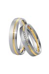 Wedding rings in 8ct Gold and Whitegold with Diamonds Breuning