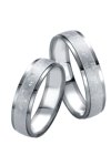 Wedding rings in 14ct Whitegold with Diamonds Breuning