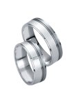 Wedding rings in 14ct Whitegold with Diamonds Breuning