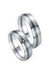 Wedding rings in 14ct Whitegold with Diamonds Breuning