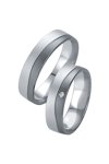 Wedding rings in 14ct Whitegold with Diamonds Breuning