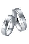 Wedding rings in 14ct Whitegold with Diamonds Breuning