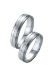 Wedding rings in 14ct Whitegold with Diamonds Breuning