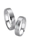 Wedding rings in Silver 925 Sterling Silver and 14ct Gold with Diamonds Breuning