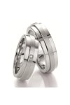 Wedding rings in Silver 925 Sterling Silver with Diamond Breuning