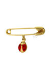 Pin 14ct Gold with hanging charms