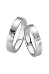 Wedding rings in Silver 925 Sterling Silver with Diamond Breuning