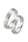 Wedding rings in Silver 925 Sterling Silver with Diamond Breuning