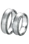 Wedding rings from 14ct Whitegold with Diamond Breuning