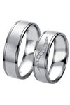 Wedding rings from 14ct Whitegold with Diamond Breuning