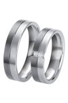 Wedding rings from 14ct Whitegold with Diamond Breuning